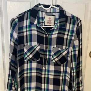 Plaid Shirt Dress